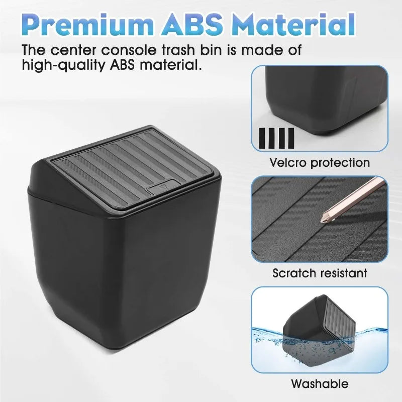 For Tesla Model Y Juniper 2025 Easy Clean Detachable Rear Seat Trash Can Rear Middle Garbage Bin Under Seat Storage Box Tray Oasis Select