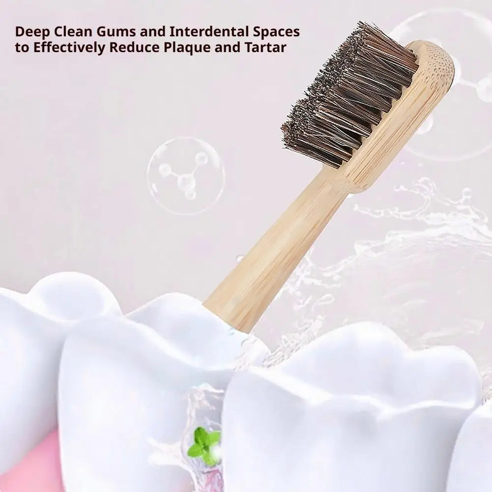Natural Bamboo Toothbrush – Soft Bristles, Plastic-Free Bamboo Toothbrush Oasis Select