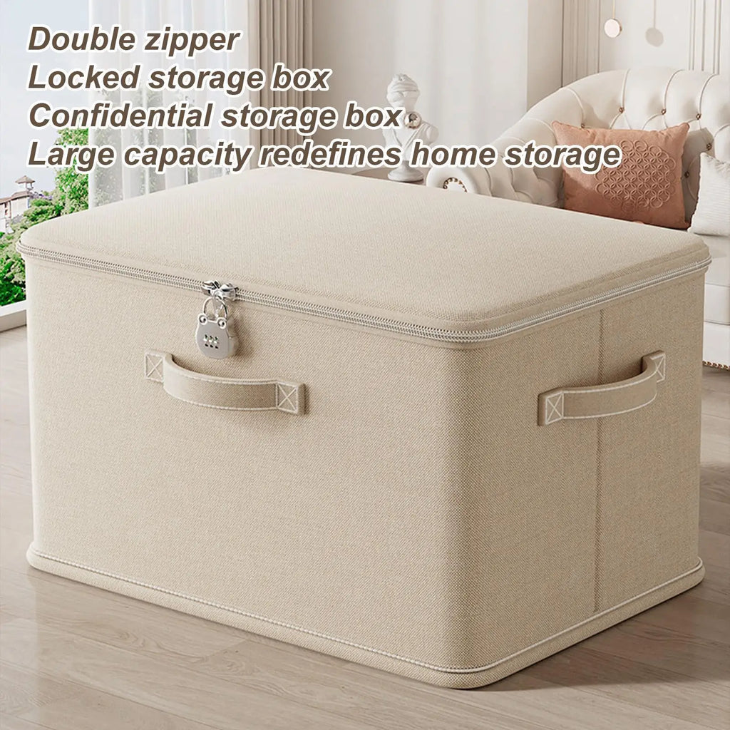 Large Storage Box with Lock Stackable Storage Container Secure with Handle Locking Organizing Bin Washable Shelf Baskets for Oasis Select