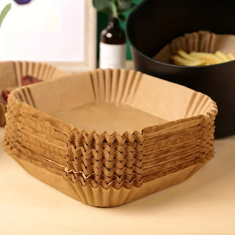 50/100pcs Square Silicone Oil Paper Mini Air Fryer Liner Suitable For Most Air Fryers Non Stick Air Fryer Oasis Select