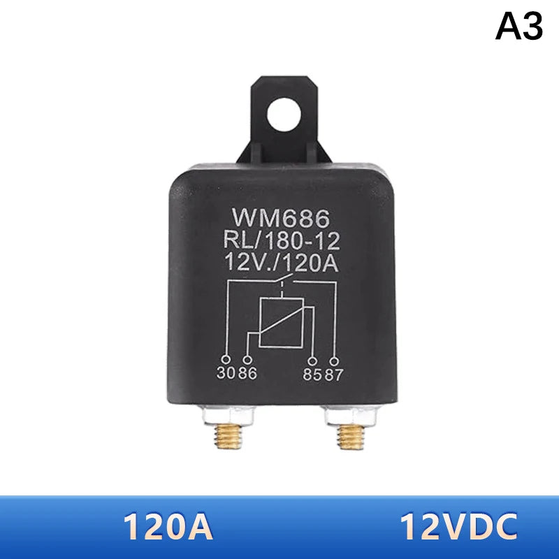 DC 12V 24V 100A 120A 200A WM686 Relay 4 Pin Normal Open Car Starter Relay For Battery ON/OFF Split Charge Relay Switch Oasis Select WM-120A12V