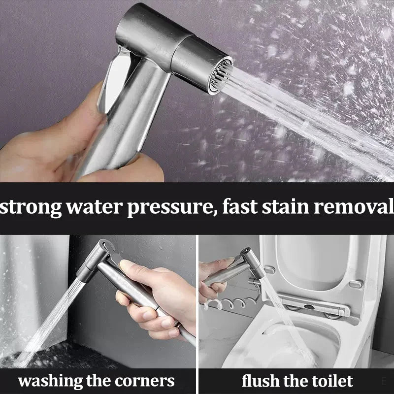 High Pressure Toilet Sprayer Gun – 1 In 2 Out Corner Valve