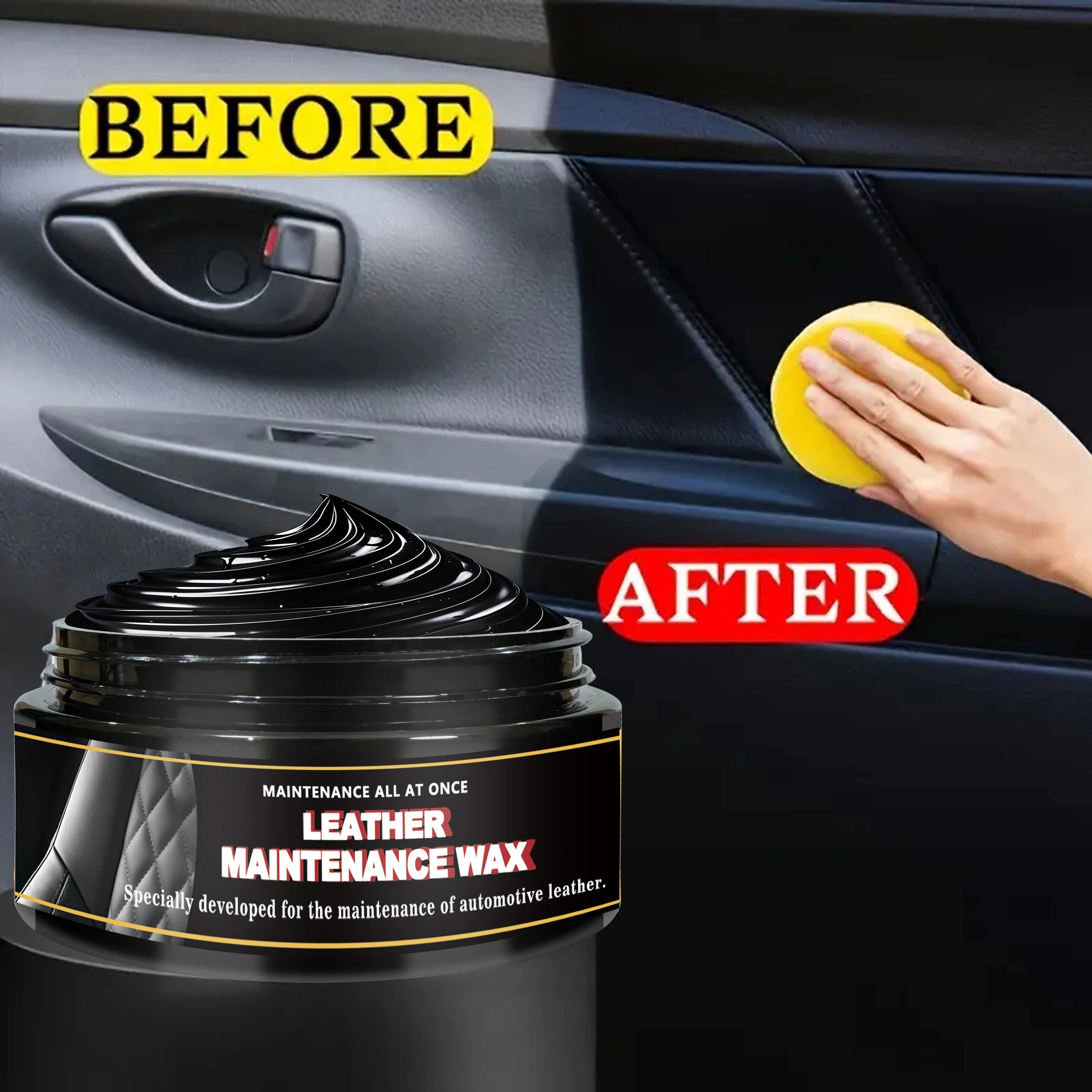 Black Interior Plastic Restoration Cream, Car Dashboard Wax Repair, Anti-Aging Whitening Agent, Tire Shine Paste, Leather Sofa S Oasis Select