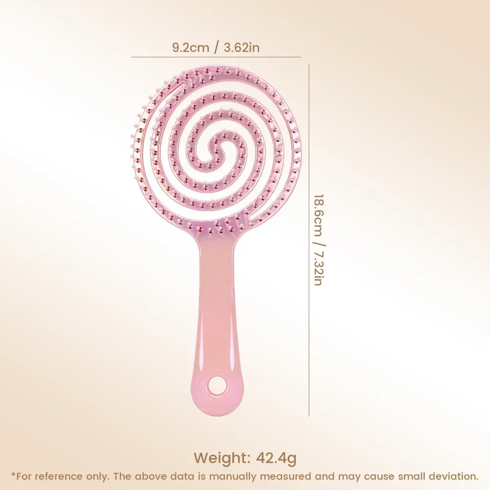 Round Hollow Hair Brush – Detangling, Volume & Scalp Massage Hair Styling Brush Oasis Select