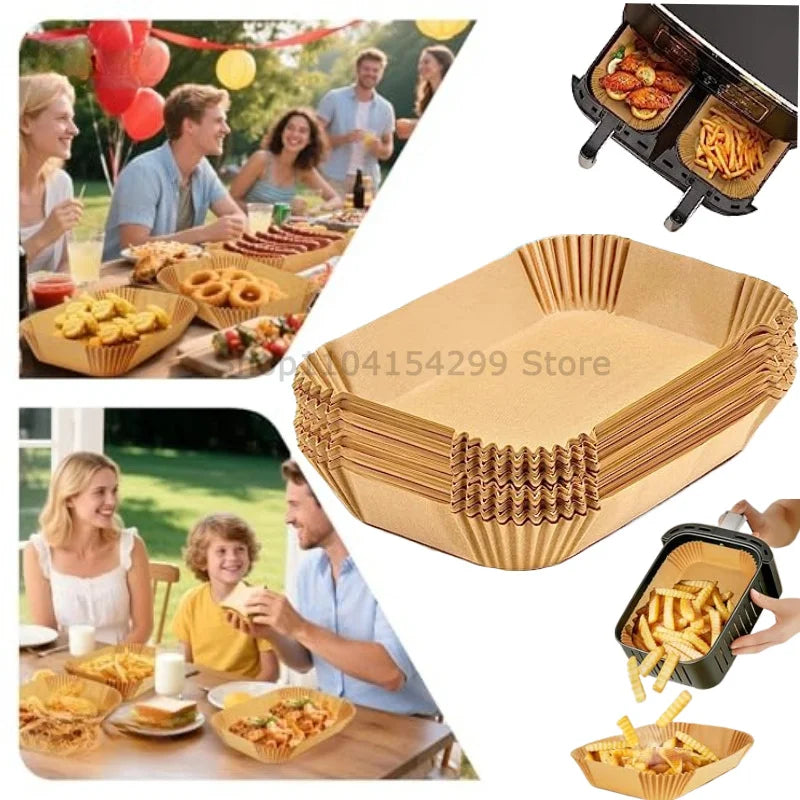 Air Fryer Paper Accessories Disposable Liners Non-Stick Airfryer Baking Papers Non-stick Parchment Paper Cooking Roasting Microw Oasis Select