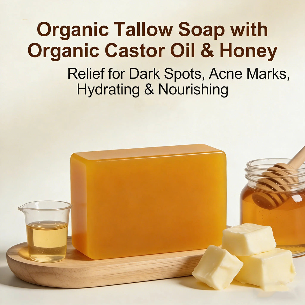 Beef Tallow Soap Bar,Natural Grass Fed Tallow Soap,Moisturizing Face Body Wash For Dry, Itchy, Sensitive Skin CareBath Soap Oasis Select