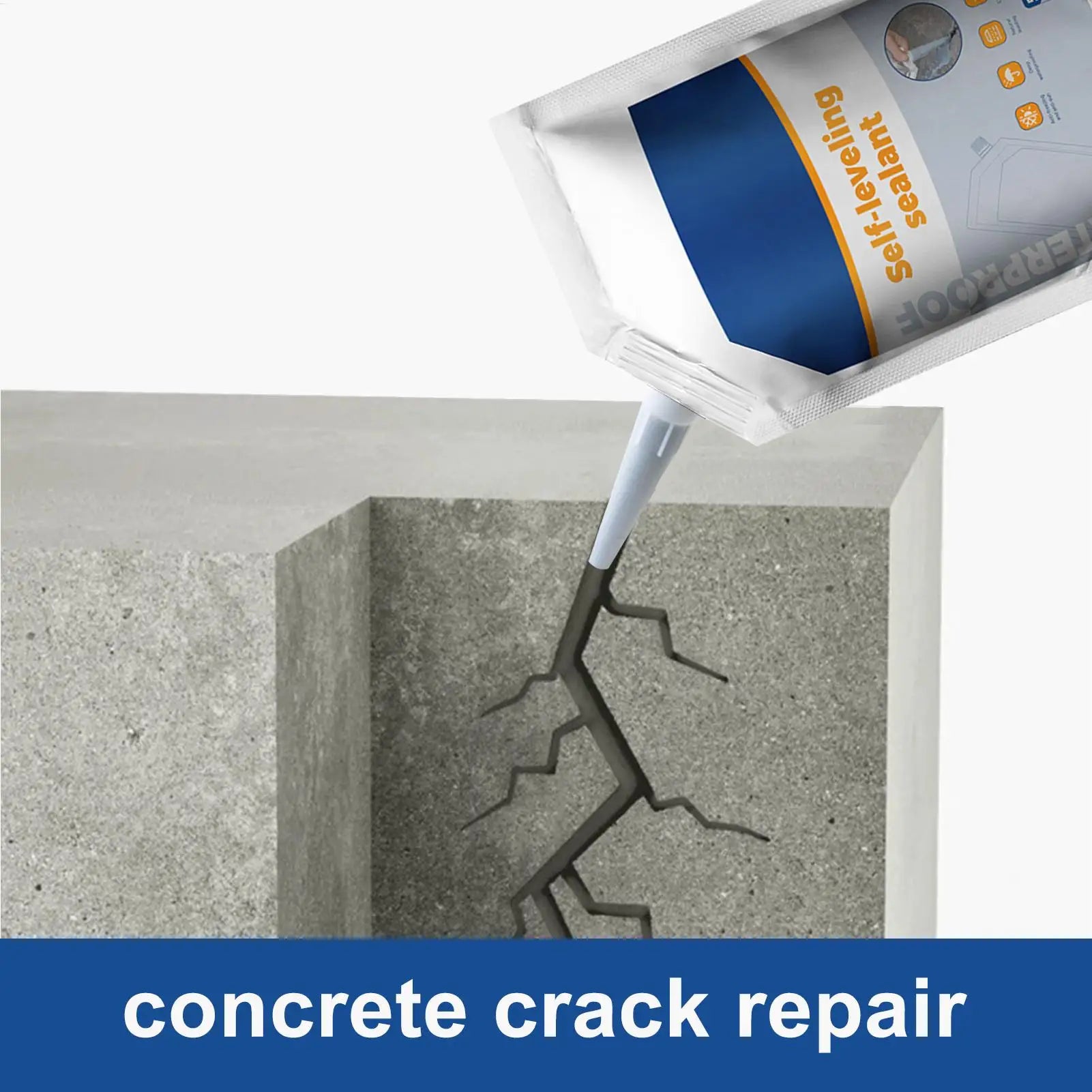 500ml Cement Concrete Waterproofing Sealant Liquid Concrete Crack Filler Penetrating Bonding Agent with High Strength for Roof Oasis Select