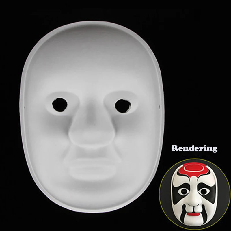 DIY Paper White Masks Create Artistic Craft From Theater And Halloween Costumes Party Masquerade Kids Painting Toy Oasis Select 3