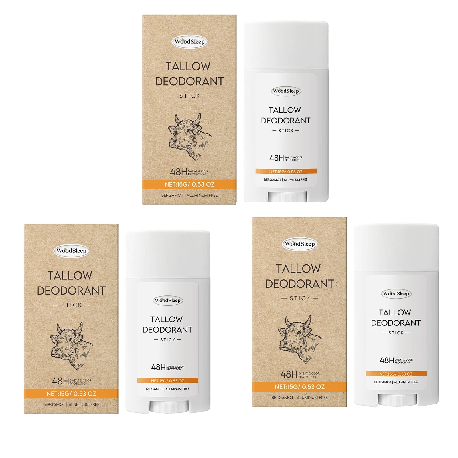 Tallow Deodorant Stick Anti Sweating Keep Drying Lasting Fragrance Remove Armpit Odor Underarm Refresh Antiperspirant Care Oasis Select 3pcs X 15g