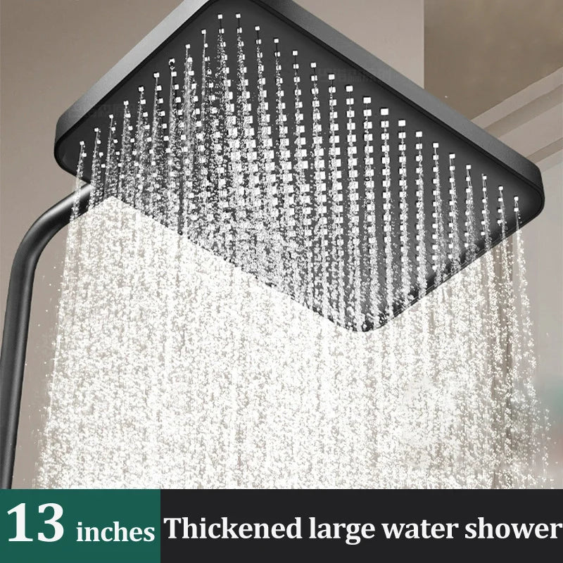 13" Square Rainfall Shower Head – Large Panel Top Spray