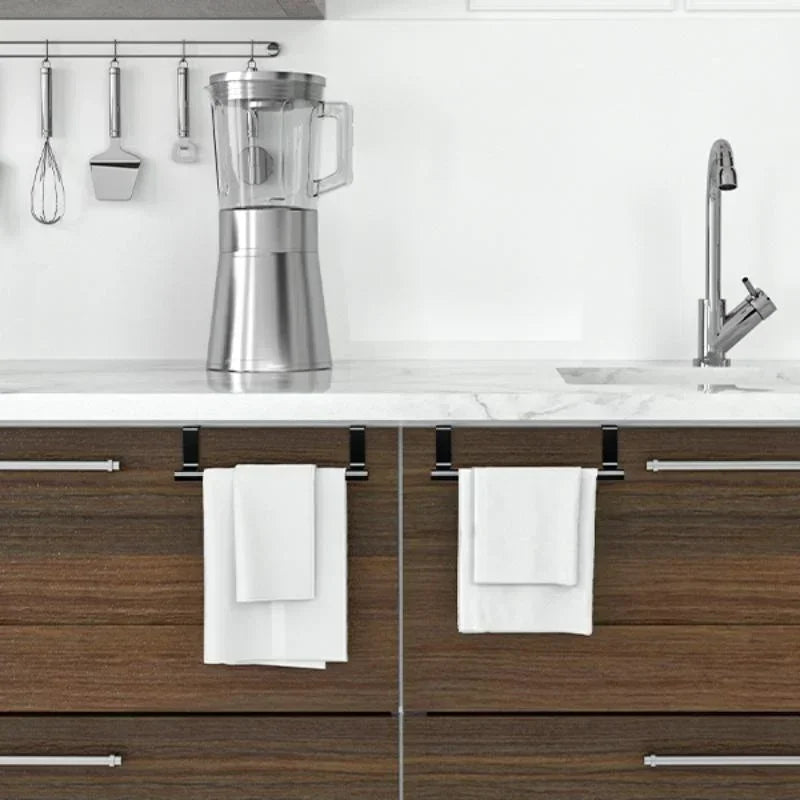 Over Cabinet Door Towel Bar Rack – Punch-Free Stainless Steel Cabinet Door Towel Rack Oasis Select
