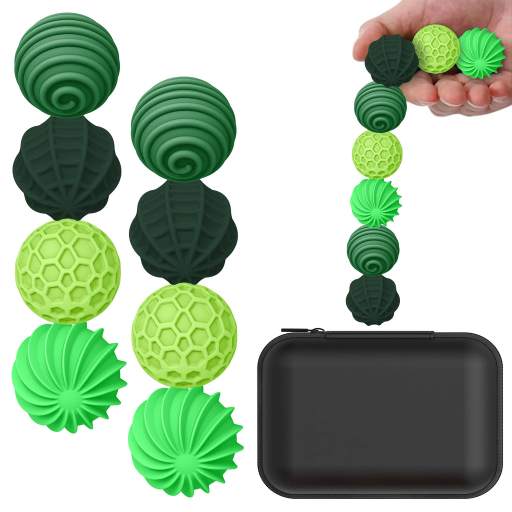 Magnetic Sensory Fidget Balls Silicone Stress Relief Toys for Adults Anxiety Autism Calming Sensory Therapy Tools Oasis Select D