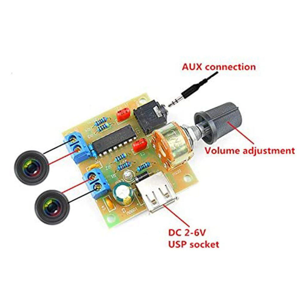Mini Power Amplifier Board 5W+5W HiFi Two-Channel PM CM2038 5V USB Supply Power Audio Amplifier Oasis Select