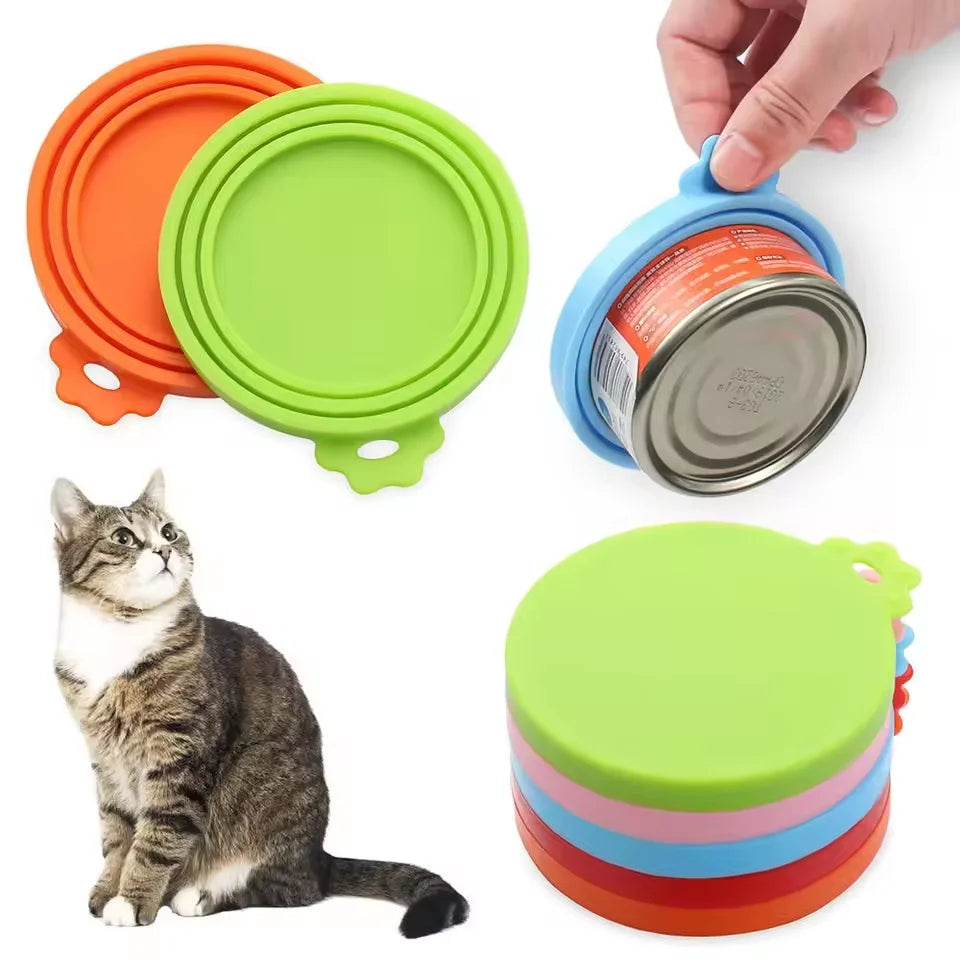 The Reusable Silicone Pet Jar Lids Are Flexible and Hold Their Shape to Fit Most Sized Dog and Cat Jars, Keeping Food Fresh. Oasis Select