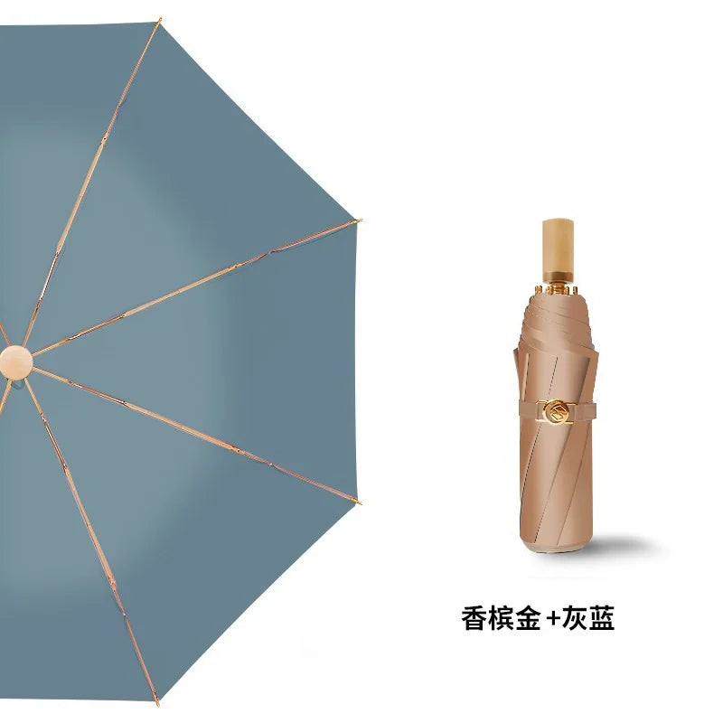 Titanium Silver Double Vinyl Sunshade Umbrella UV Protection Radiation Protection Super Sun Protection Rain Umbrella Oasis Select 14