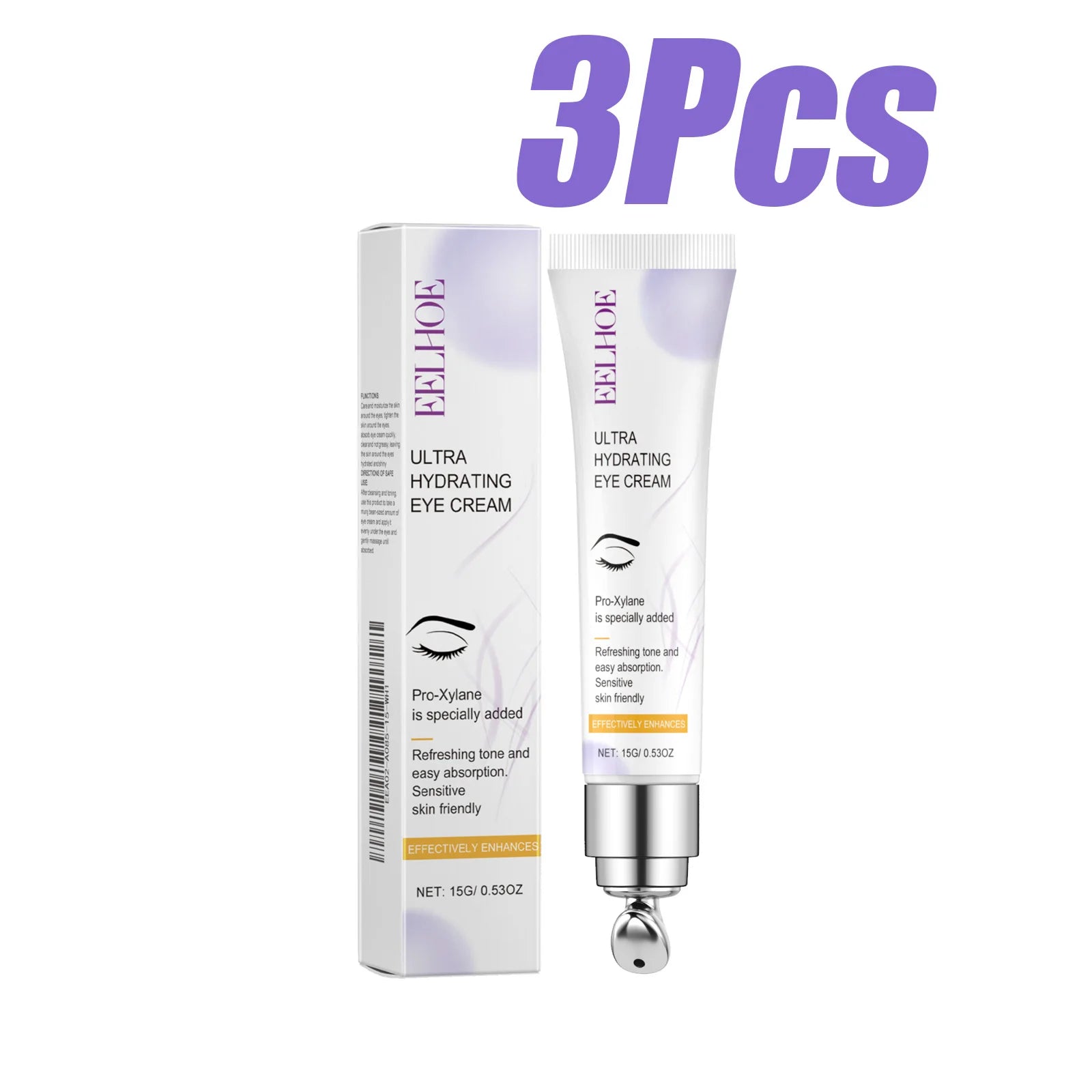Ultra Hydrating Eye Cream Anti Dark Circle Puffiness Anti-Wrinkle Firming Skin Fade Fine Lines Moisturizing Brighten Eye Care Oasis Select 3 x 15g Boxed