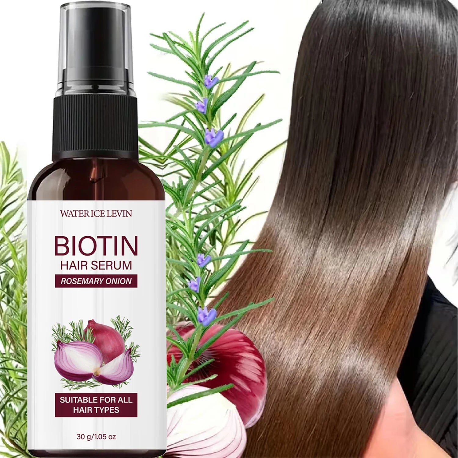 Biotin Rosemary Onion Hair Growth Serum – All Hair Types Hair Growth Serum Oasis Select