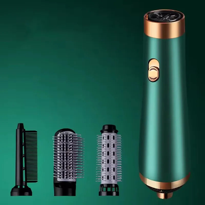 Hair dryer comb professional curling iron 3 in 1 hot air comb curling straightener roller hair dryer hair dryer brush Oasis Select Green US