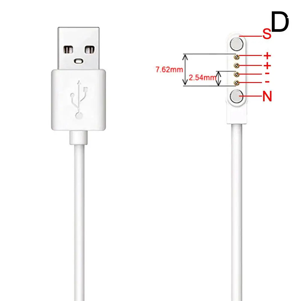 Universal 2-Pin Magnetic USB Charging Cable for Smart Watches