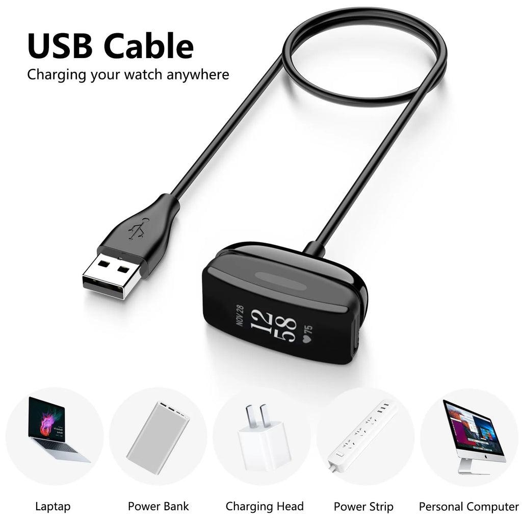 USB Charger for Fitbit Inspire 1/2/3, Inspire HR, ACE 2 & ACE 3 Fitness Tracker Charger Oasis Select