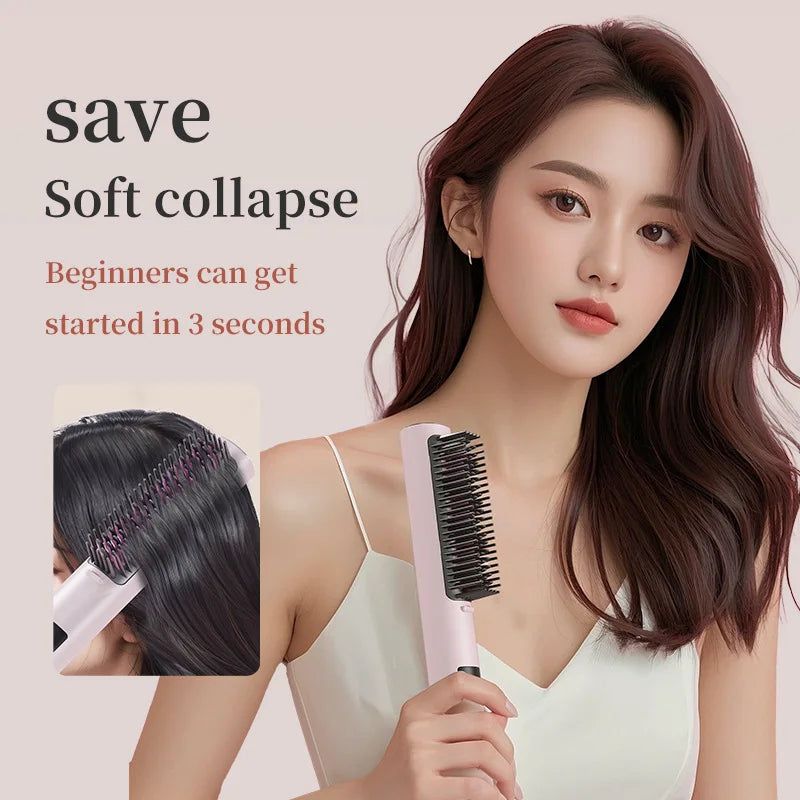 Popularwiredhairstraighteningcombnegative ion hair straightener high-end straightcurlingclipportablecoldaircombstraighteningclip Oasis Select