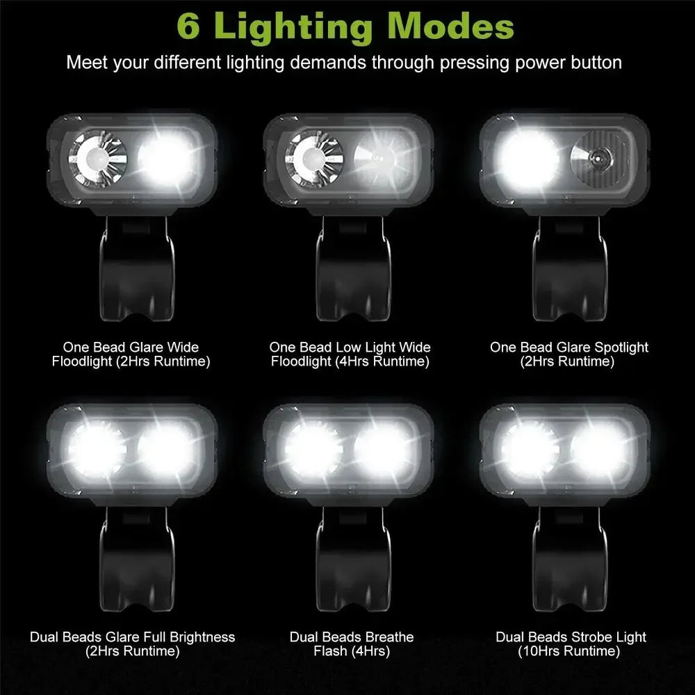 Bicycle Light 2T6 LED Front USB Rechargeable Mountain Bicycle Lamp 1000LM Bike Headlight Flashlight Cycling Accessories Tail Oasis Select