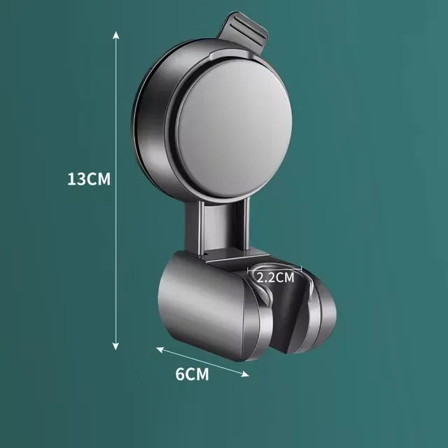 New Shower Head Supports 360° Adjustable Suction Cup Wall Mounted Handheld Shower Holder Punch-free Bathroom Accessories Oasis Select Grey