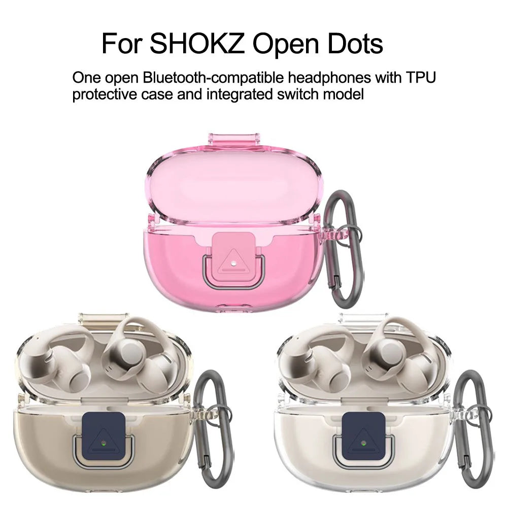 Headset Transparent Silicone Protective Cover Waterproof Stain-Resistant For SHOKZ Open Dots ONE Headset Parts Oasis Select