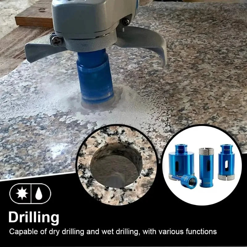 JUSTINLAU Multi Specification M14 Brazed Diamond Drill Bit Marble Ceramic Tile Glass Granite Threaded Hole Clamp Drilling Tool Oasis Select