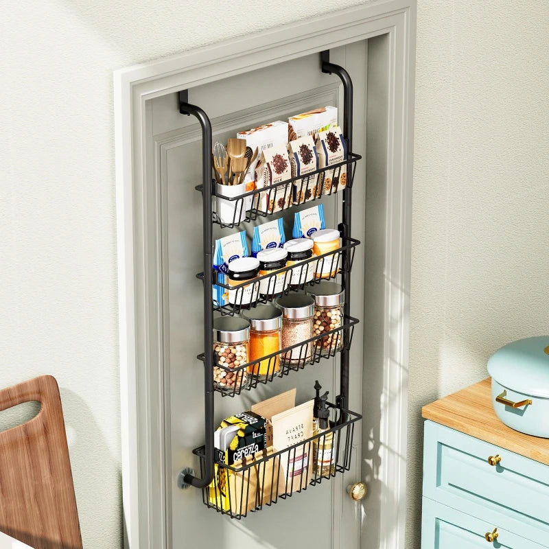 Hanging basket rack behind the door Household multi-layer non-punching storage basket Kitchen bathroom sundries basket Oasis Select