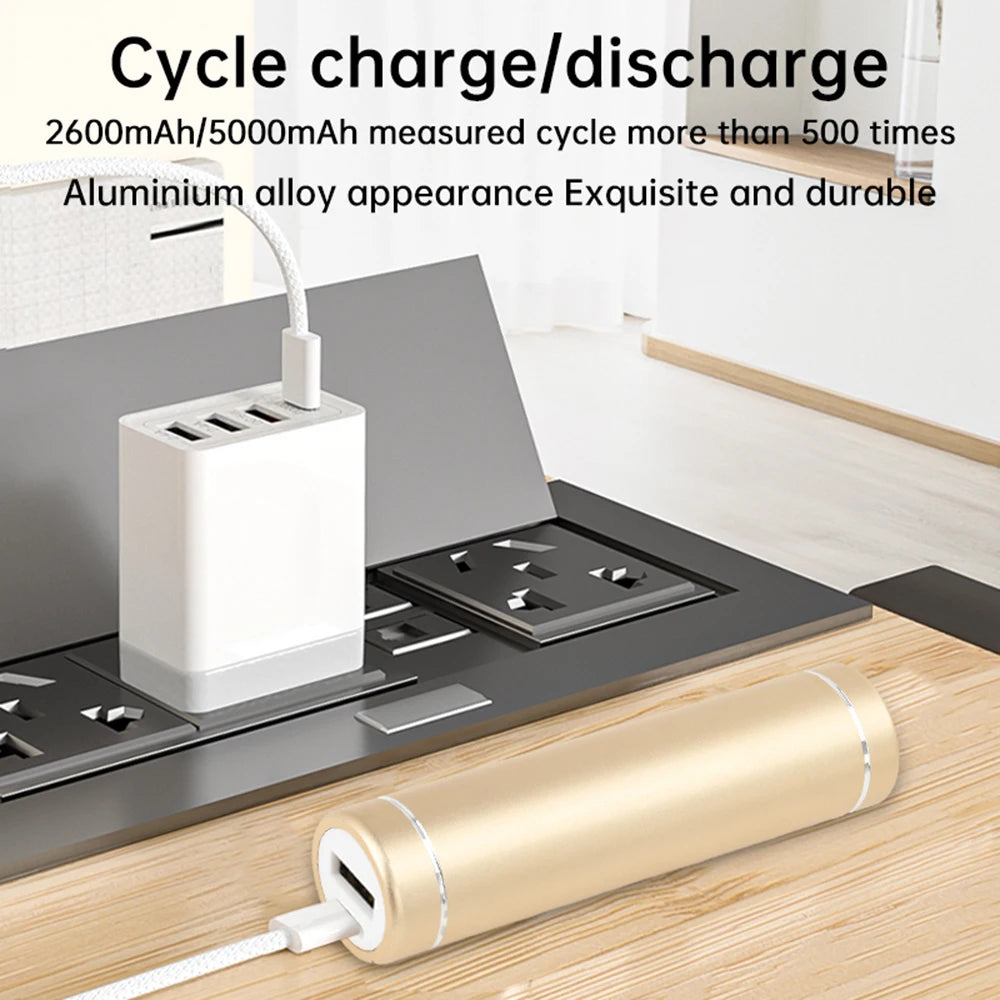 18650/21700 Power Bank Case Kit Cylindrical Aluminum Alloy Welding-Free Type C Mobile Power Supply Kit 5V2A fast charge Oasis Select