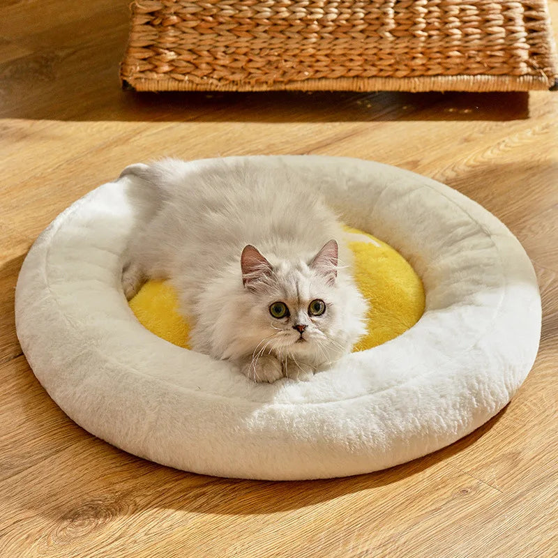 All-season Cat Bed & Small Dog Pet Sleeping Pad - Comfortable Summer Cool/Winter Warm Fleece Bed with Non-slip Base Oasis Select
