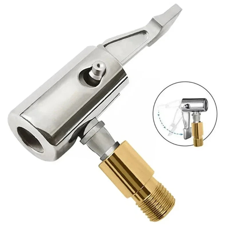 Portable Inflatable Pump Connector for Car Tire Air Chuck Compressor Can Be Deflated Valve Adapter Tire Inflator Tire Chuck Oasis Select 1pcs not deflated