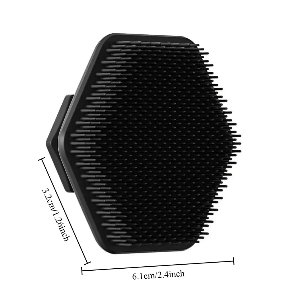 Soft Silicone Beard Shaving Brush with Finger Ring Grip Lathering Tool for Men's Facial Grooming & Shaving Oasis Select black