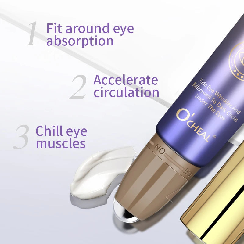 O'CHEAL Anti- Wrinkle Eye Cream With Roller Ball Quick Drying Hydrating Hyaluronic Acid Refreshing Eye Serum Fades Fine Line Oasis Select
