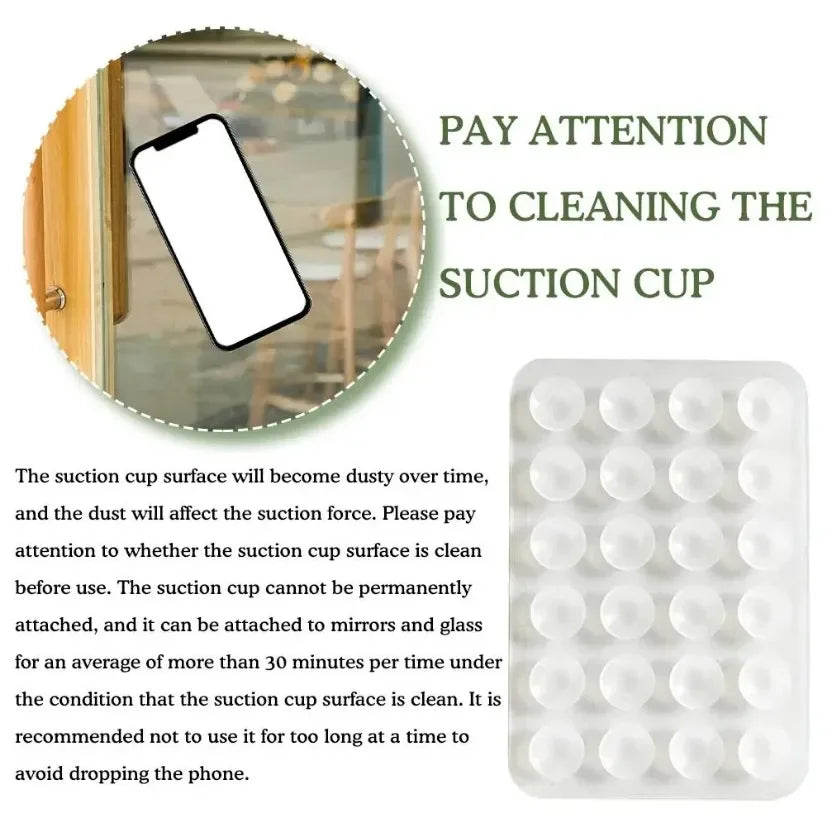 Silicone Suction Cup Phone Holder Mat | Anti-Slip Wall Mount