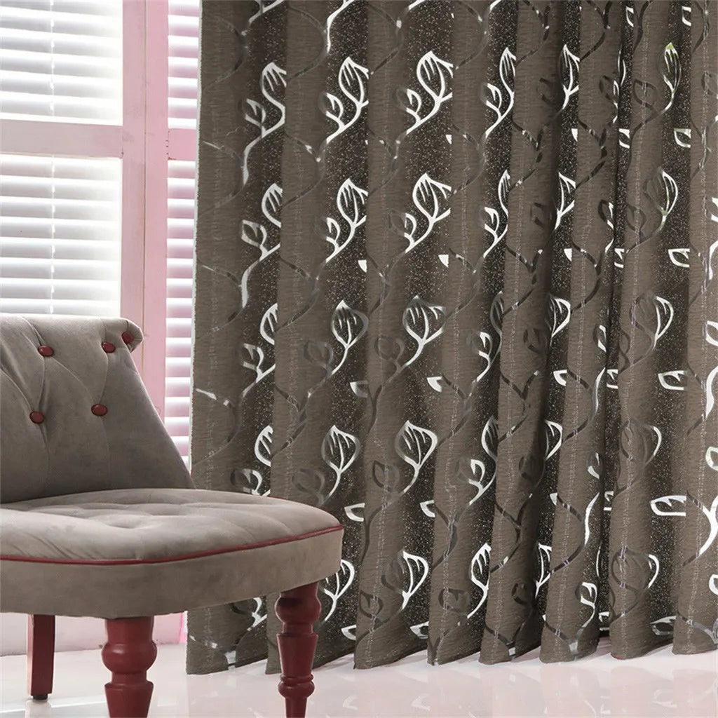 Vines Leaves Tulle Sheer Curtain Panel – Window Drape & Valance Sheer Curtain Panel Oasis Select I