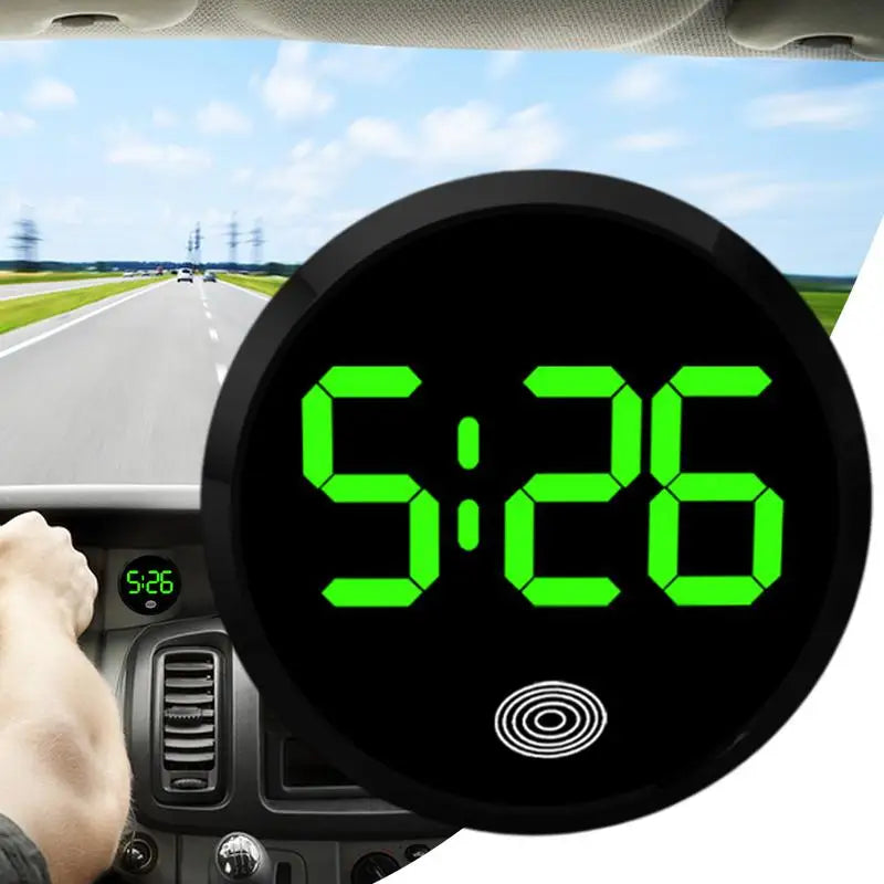 Car Dashboard Digital Clock Car Vent Clocks Watch Touch-Activated Automotive Night Watch Vehicle Dashboard Clock Stylish For Car Oasis Select