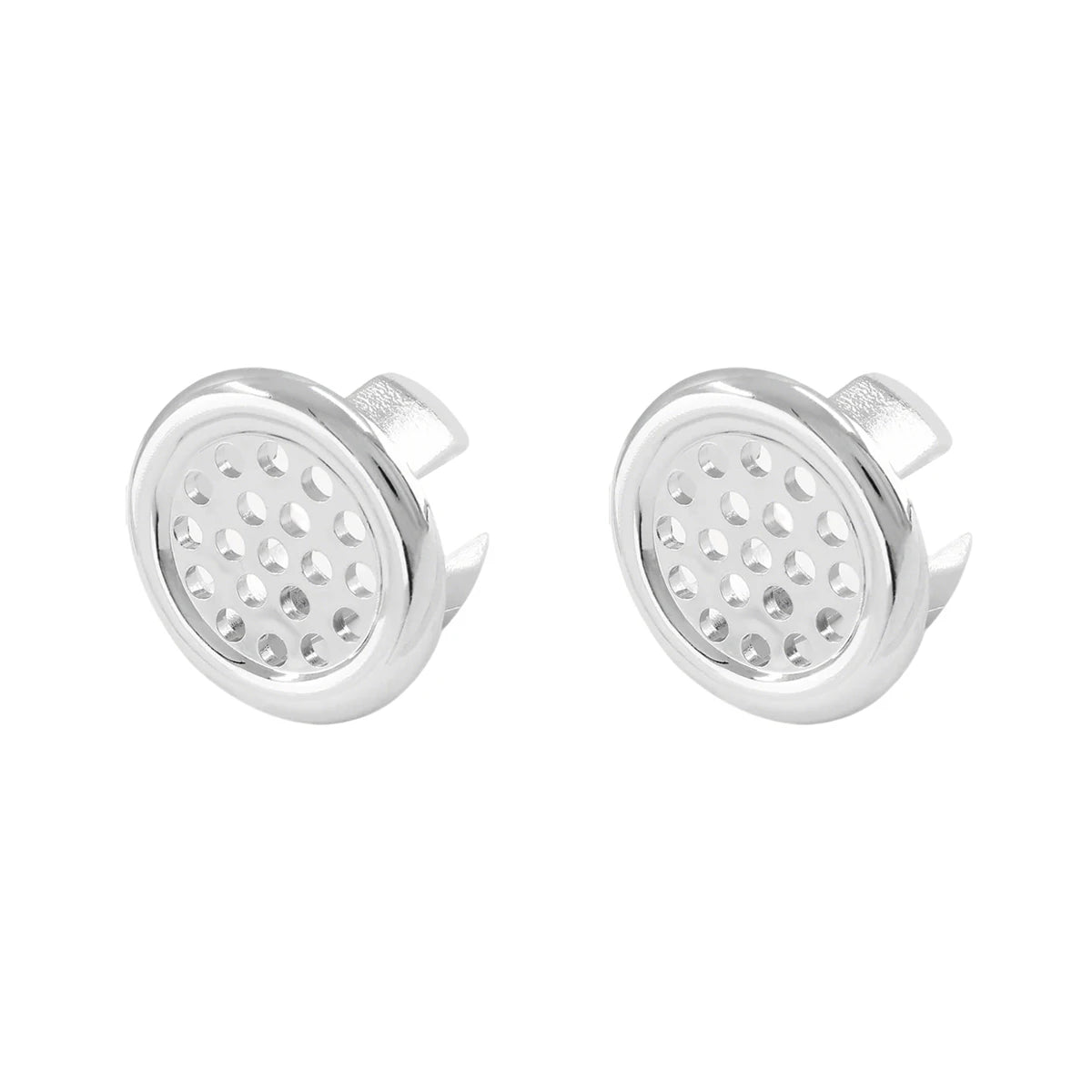 2/4 PCS Sink Overflow Hole Cover Ring Round Bathroom Kitchen Vanity Basin Drain Trim Cap Electroplated Plastic Insert Decoration Oasis Select Plastic-2pcs