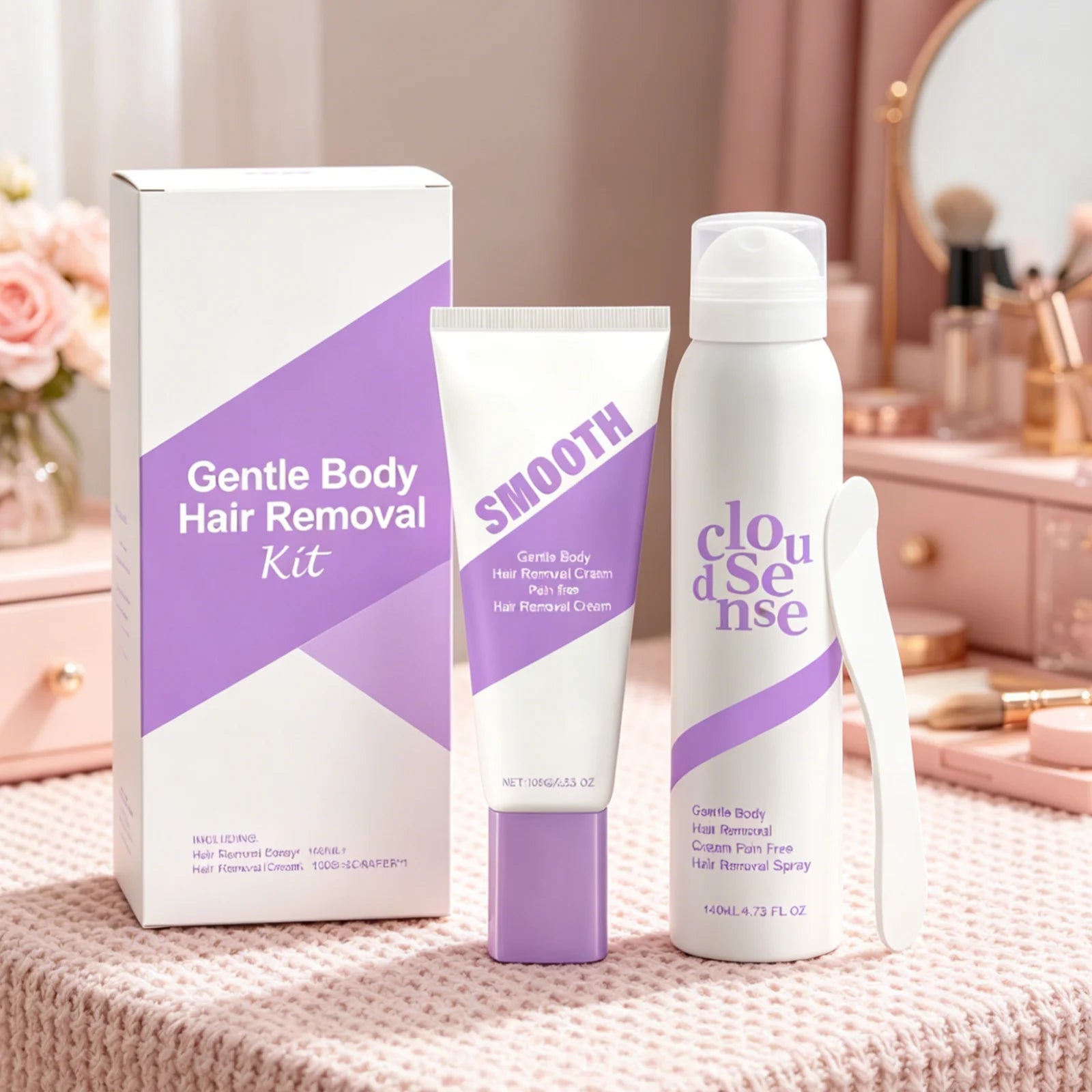 Gentle Body Hair Removal Cream Kit – Moisturizing & Soothing Hair Removal Cream Oasis Select