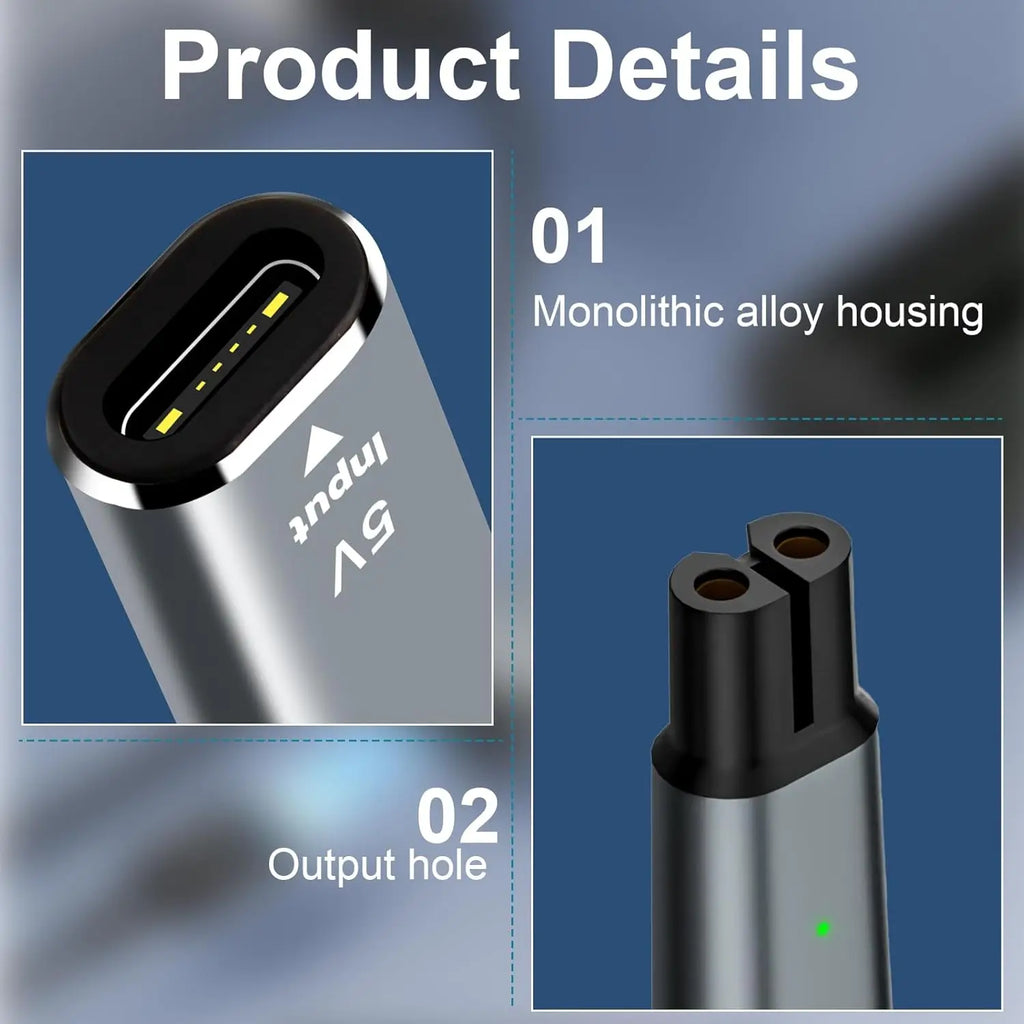 5V USB-C Shaver Adapter for Philips OneBlade QP2724 QP2834 Shaver Charging Adapter Oasis Select