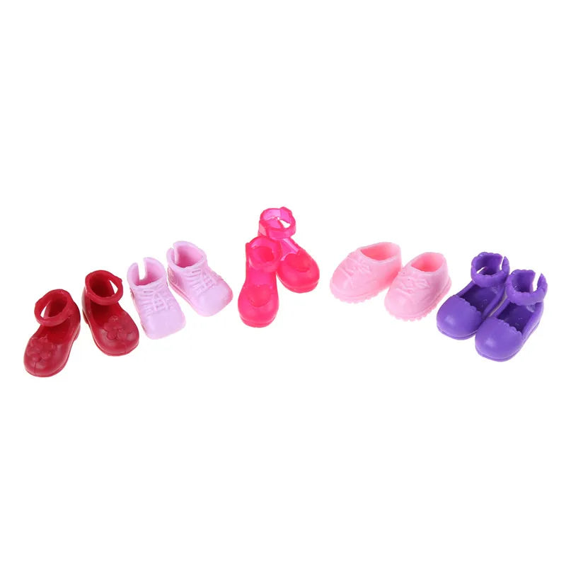 5Pairs Fashion Shoes Boots For Sister Doll Kids Gift Hot Oasis Select random 5Pairs
