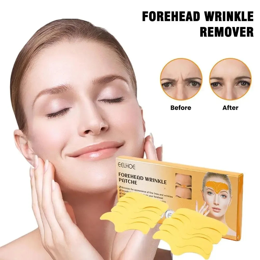 10pcs/box Anti-wrinkle Forehead Line Removal Gel Patch Firming Mask Frown Lines Face Skin Care Stickers Anti-aging Collagen Oasis Select