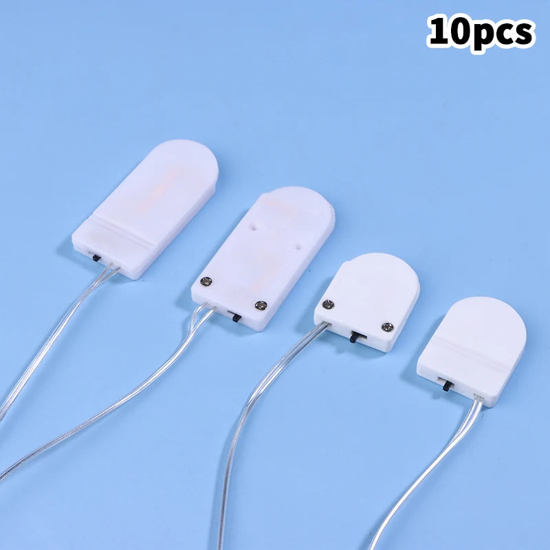10Pcs Battery Holder Coin Cell Holder 1 X 3V/2 X 3V CR2032 LIR2032 Battery Holder Button Battery Holder With Line On Off Switch Oasis Select