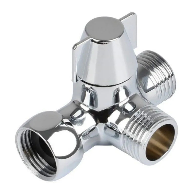 G1/2in 3 Way Diverter Valve T-Adapter Converter For Shower Brass Water Tap Connector Bathroom Faucet Water Separator Oasis Select
