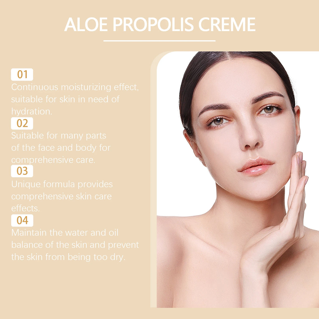 Aloe Propolis Moisturizing Cream Soothing Repairs Nourishing Wrinkles Remover Rejuvenating Brightening Face & Body Cream Oasis Select