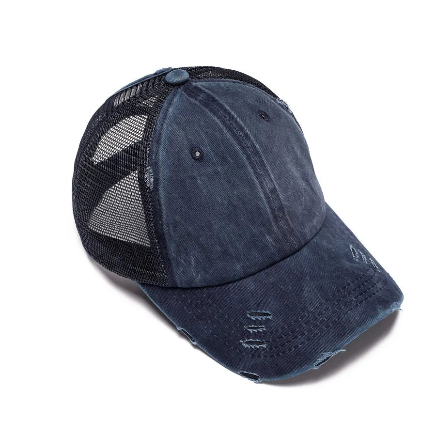 Quick drying hat, worn-out hole hat, back opening hat, ponytail hat, adult baseball cap, breathable and sun resistant Oasis Select 10 Adjustable