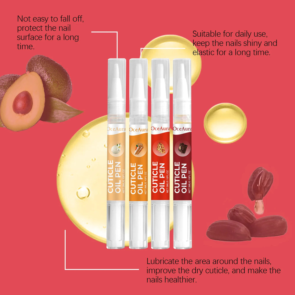 Oceaura Nail Cuticle Care Oil Pen Set Prevent Agnail Nutrition Dry Repairing Damaged Treatment Finger Nail Nourishing Oils Kits Oasis Select