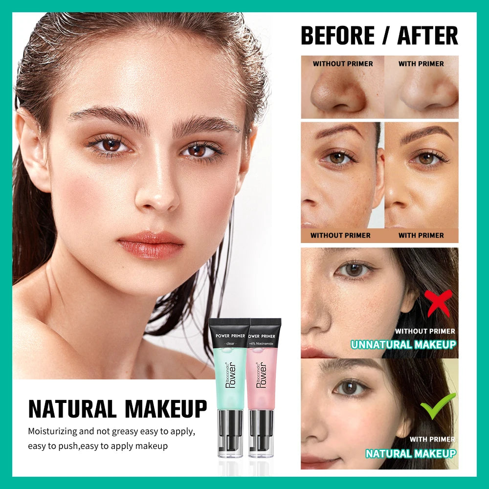 Power Grip Highly Moisturizing Makeup Base Isolation Primer Refreshing Easy To Absorb Invisible Pore Colorless Natural Makeup Oasis Select