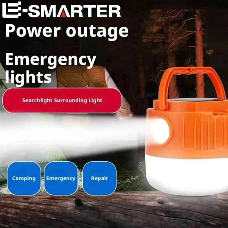 Led Emergency Camping Light, Solar Charging 2-In-1 Flashlight, Outdoor Adventure Camping Light Oasis Select
